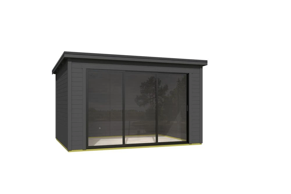 Outdoor Life Blokhut Pernilla Carbon Grey 385 x 295 cm - Afbeelding 2